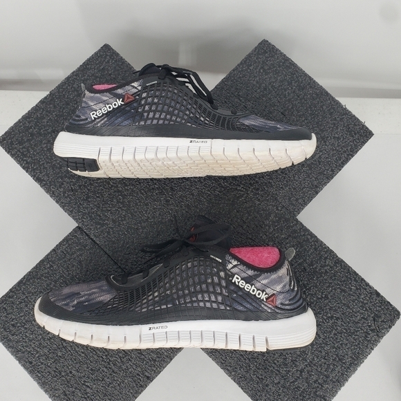 Reebok Women's Z Goddess Running Size 10 Shoes Black White Black Glitch - Picture 11 of 13